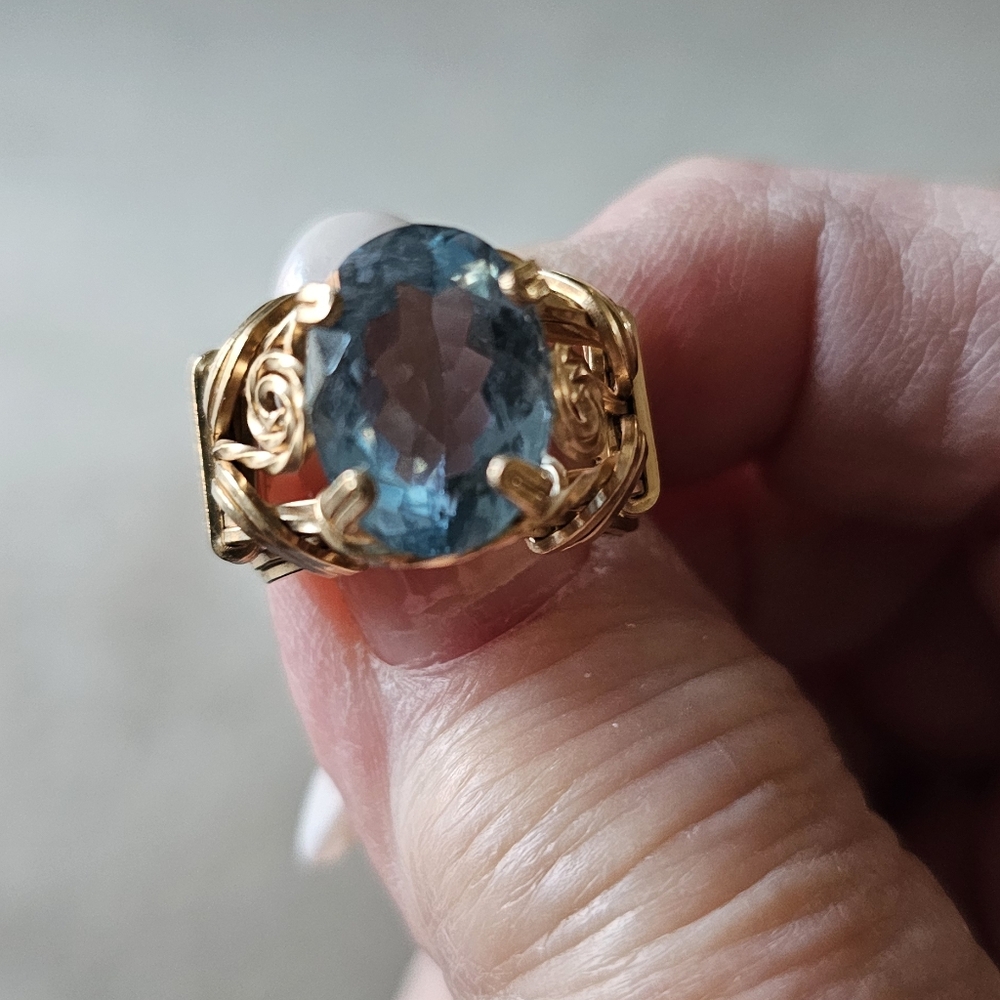 Handcrafted Ring Blue - image 1